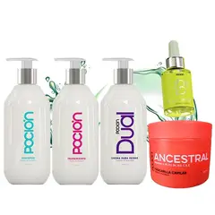 GENERICO - Kit reparación la poción shampoo tratamiento crema mascarilla óleo