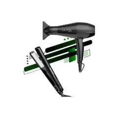 GAMA - Kit ultra ion titanium oxy active italy secador plancha cabello