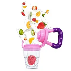 ENFANT'ASY - Chupo de fruta o verdura para bebe Rosa con Morado