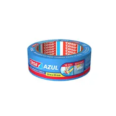 TESA - Cinta Enmascarar Azul Interior Exterior 38mm X 50 Metros