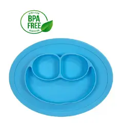 MUNDO BEBE - Plato silicona en forma de carita para el bebé