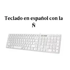 GENIUS - Teclado Usb Slimstar 126 Smart Key Multi Media Blanco