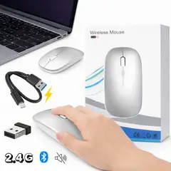GENERICO - Mouse GamerOficina Inalámbrico Plata