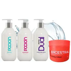 GENERICO - Kit regeneración capilar poción shampoo tratamiento crema mascarilla