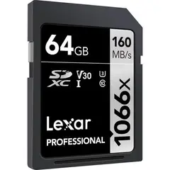 LEXAR - Memoria SDXC UHS-I V30 64Gb 160Mbps 1066x