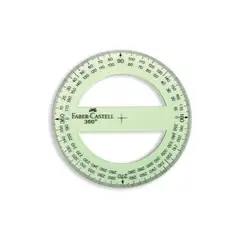 FABER CASTELL - Transportador 360 Grados X 2 Uds