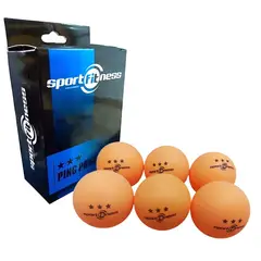 SPORT FITNESS - Pelotas Ping Pong 3 Estrellas Caja X6 Unidades