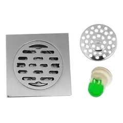 GENERICO - Rejilla Sifón Estandar Baño Acero Antiretorno -anticucaracha
