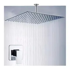 GENERICO - Kit Regadera Tubo Techo Mezclador Ducha 40cm Monocontrol Q