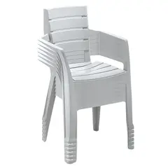 RIMAX - Silla Barú con Brazos SET X 6 UND - Gris Hielo