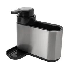ESSENZA - Dispensador de Jabon Liquido y Organizador lavaplatos Acero Inoxidable