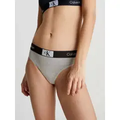 CALVIN KLEIN - Pantie Gris Tipo Tanga Moderna En Algodón