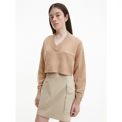 CALVIN KLEIN - Saco Con Logo Beige