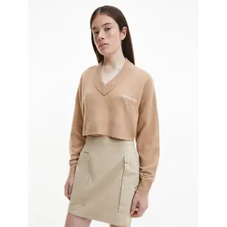 CALVIN KLEIN - Saco Con Logo Beige