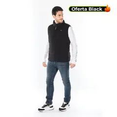 CALVIN KLEIN - Chaleco Negro Con Cierre De Cremallera para Hombre