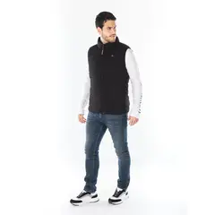 CALVIN KLEIN - Chaleco Negro Con Cierre De Cremallera para Hombre