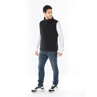 CALVIN KLEIN - Chaleco Negro Con Cierre De Cremallera para Hombre