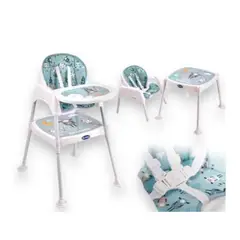 BEBESUNITA - Silla de comer comedor Escritorio 3 en 1 REF 108