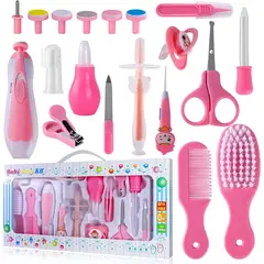 GENERICO - Set para Cuidado del Bebé, 20 Piezas Cuidado Personal- Rosado
