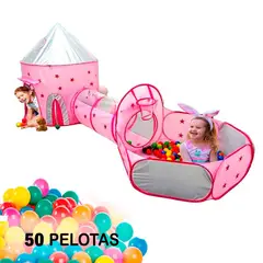 IMPORTADORA MAKA - Piscina De Pelotas Túnel Carpa Niños Infantil + 50 Pelotas_.