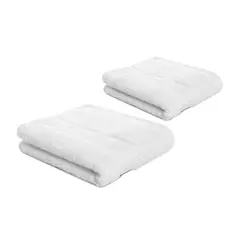 ENERGY PLUS - Kit X2 Toallas de mano hotelera 100 algodón para entrenamiento Blanco
