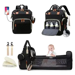 MUNDO BEBE - Morral pañalera tipo cuna con cambiador