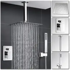 GENERICO - Mezclador Desviador-ducha 20cm-tubo Techo-teleducha Completo