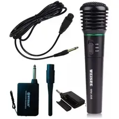 GENERICO - Micrófono Profesional Inalámbrico O Cableado Karaoke Wg-308e
