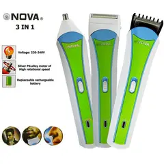 GENERICO - Afeitadora Recargable 3 En 1 Oido Patillera Barbera Peluquera NHC-2013