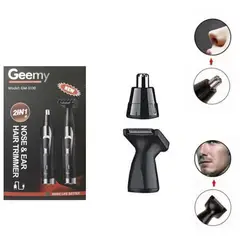 GENERICO - Maquina Afeitadora- Patillera, Nariz-Oidos, Recargable 2En1 Gm-3130