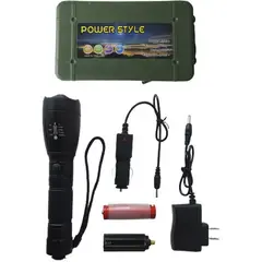 GENERICO - Linterna Recargable Luz LED 5 modos Zoom Power Style TNA-1