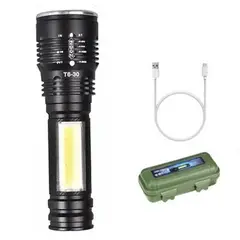 GENERICO - Linterna Luz Profesional Iluminación Led Zoom Power Style T6-30