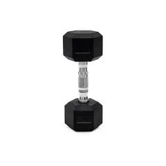 SPORTFITNESS - Mancuerna hexagonal encauchetada 7.5kg pesas ejercicio gym