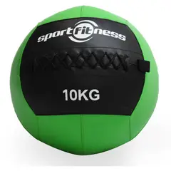 SPORTFITNESS - Balon de peso 10kg cuero sintético gimnasio ve