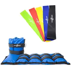 SPORT FITNESS - Kit bandas elásticas +pesas tobilleras