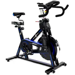 SPORT FITNESS - Bicicleta spinning estática banda genoa r1 gym max 120kg azul