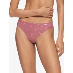 CALVIN KLEIN - Pantie Rosada Estampada En Microfibra Tipo Tanga