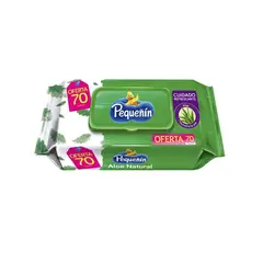 PEQUEÑIN - Toallitas Humedas Aloe Vera 70 Unidades
