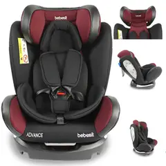 BEBESIT - Sillas para carro Bebé Advanced Roja Grupo 0-1-2-3