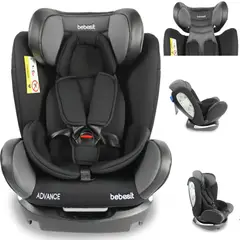BEBESIT - Sillas para carro Bebé Advanced Gris Grupo 0-1-2-3