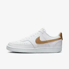 NIKE - TENIS MUJER COURT VISION LOW BLANCO DORADO