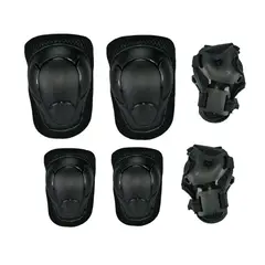 GENERICO - Kit Proteccion Patinaje Rodilleras Coderas Y Guantes Negras