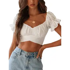 BAPU - Blusa de manga con tira de amarrar