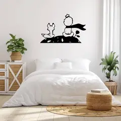 GENERICO - Cuadro decoración pared Principito 60x40cm MDF Negro