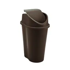 RIMAX - Papelera Style Tapa Vaiven 10 Litros Wengue