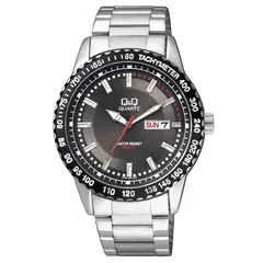 Q&Q - Reloj Qyq A194-202 Elegante Acero Calendario + Estuche
