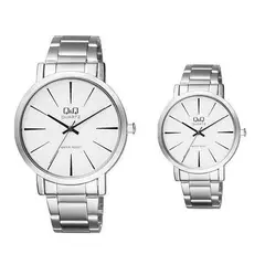 Q&Q - Relojes Pareja Duo Qyq Acero Quartz Q892j422 Acero + Estuche