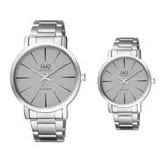 Q&Q - Relojes Pareja Duo Qyq Acero Quartz Q892j422 Acero + Estuche