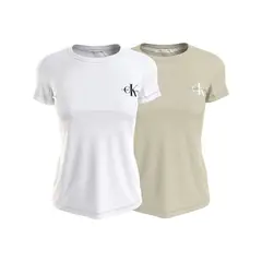CALVIN KLEIN - Pack de 2 Camisetas Con El Logo En Pecho Para Mujer