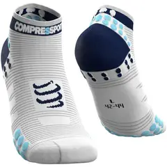 COMPRESSPORT - Calcetines Racing V30 Run Lo BlancoAzul T4